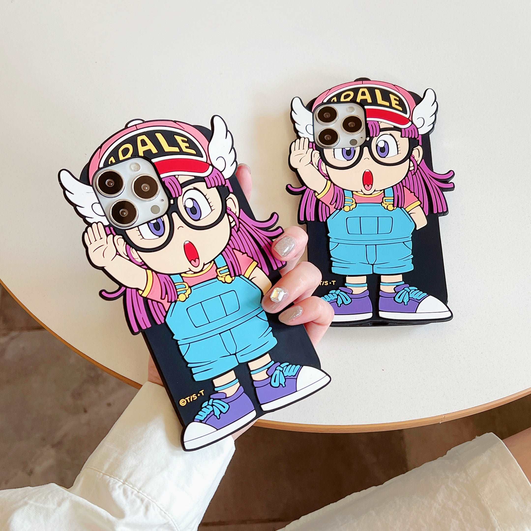 Arale from Dr. Slump themed silicone case for iPhone 14 series