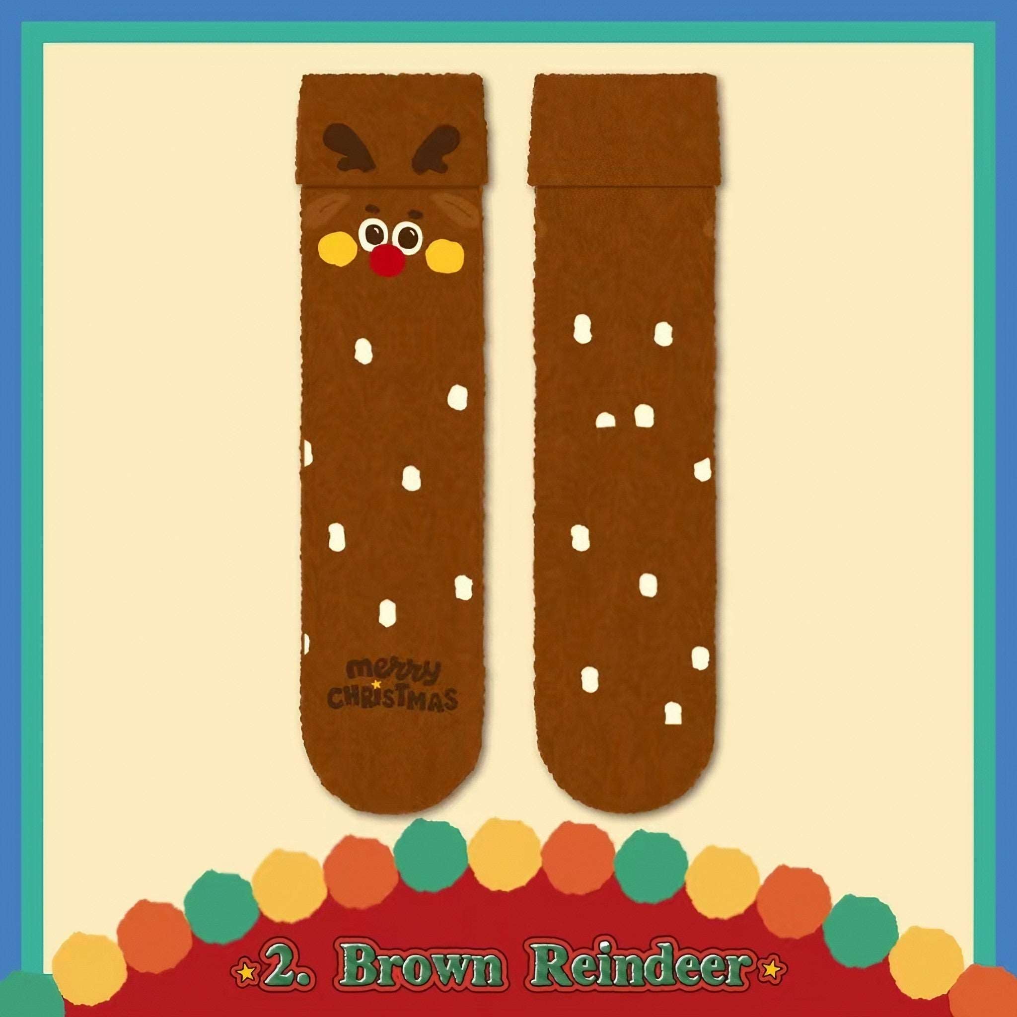 Reindeer-patterned socks perfect for the holiday season