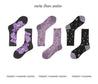 Set of three socks featuring elegant floral motifs for autumn