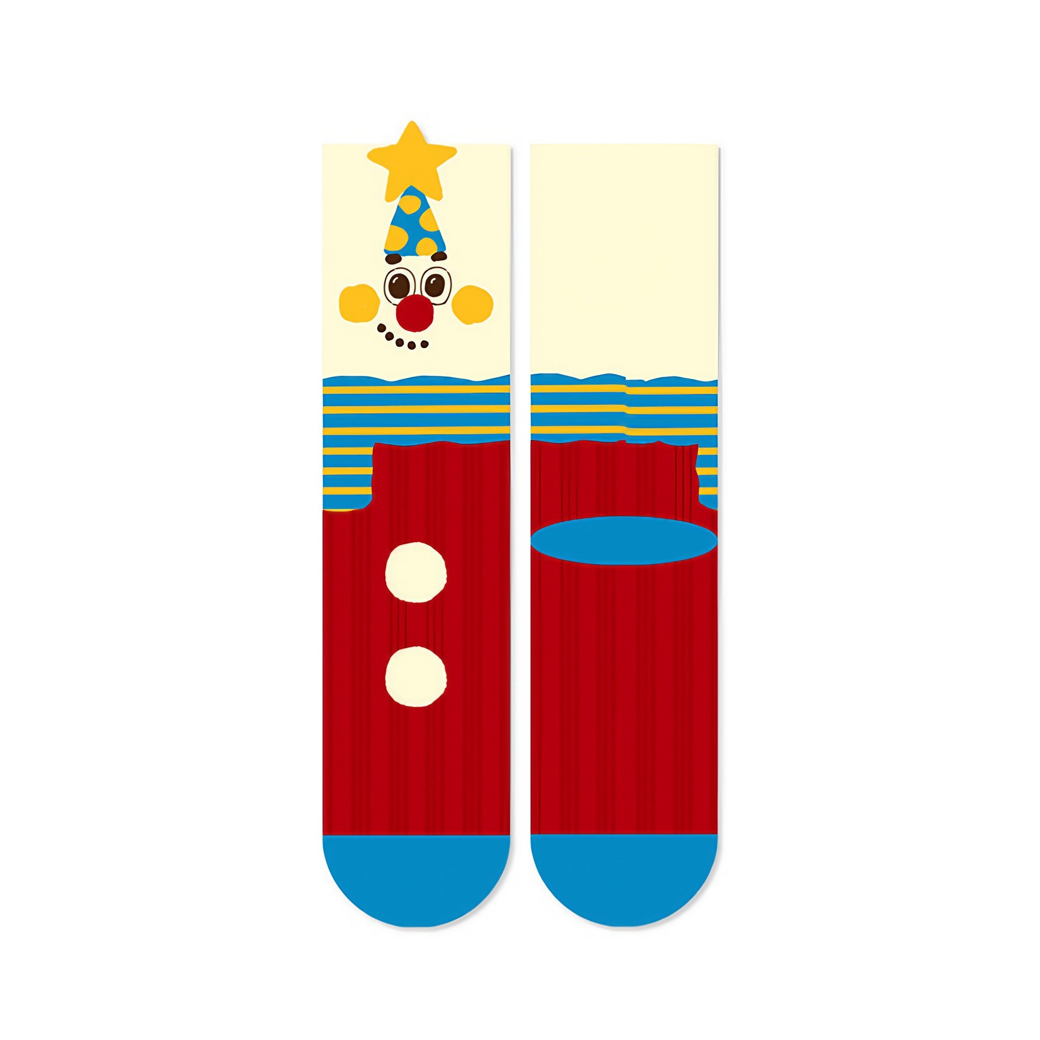 Festive socks featuring a playful holiday motif