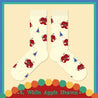 Winter socks with a charming apple pattern for the holidays