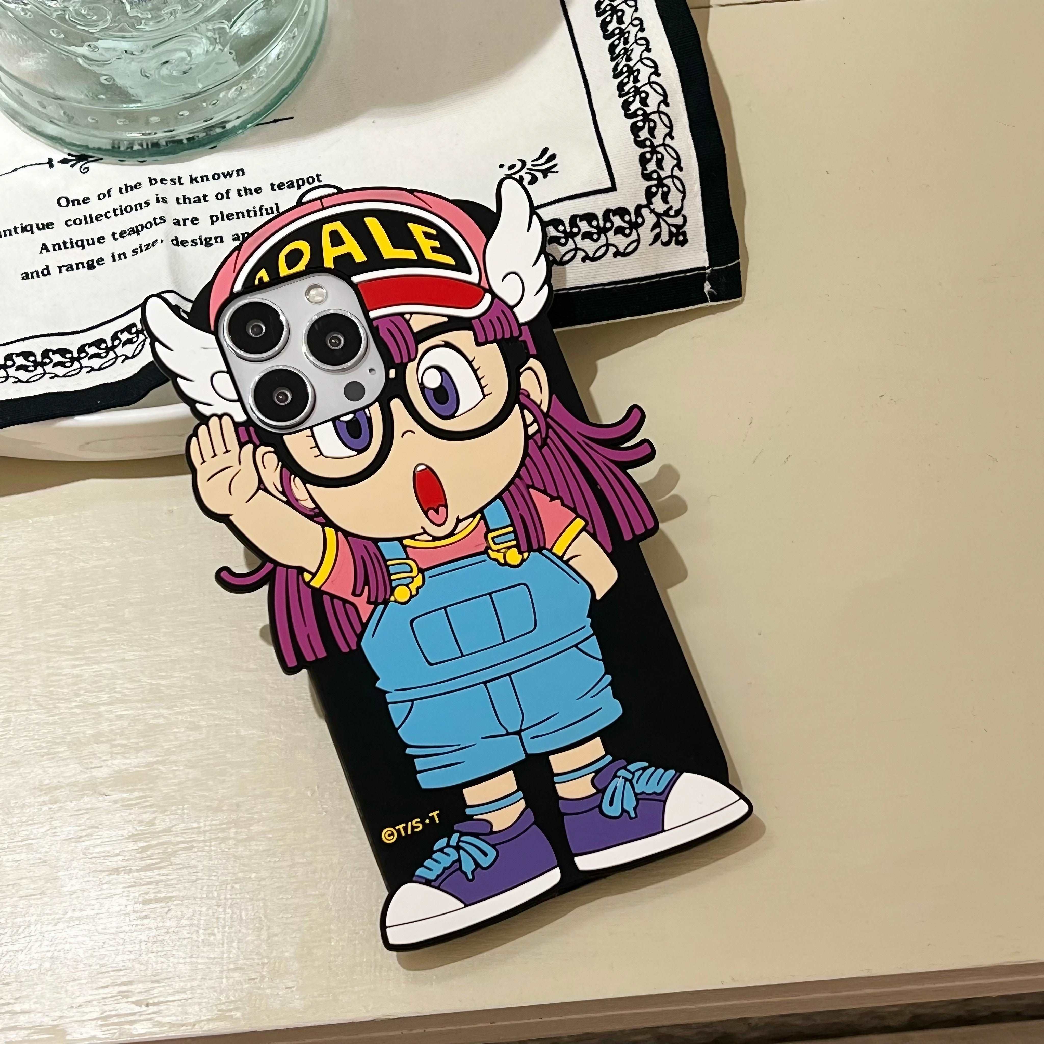 Soft silicone shockproof iPhone case featuring Arale from Dr. Slump