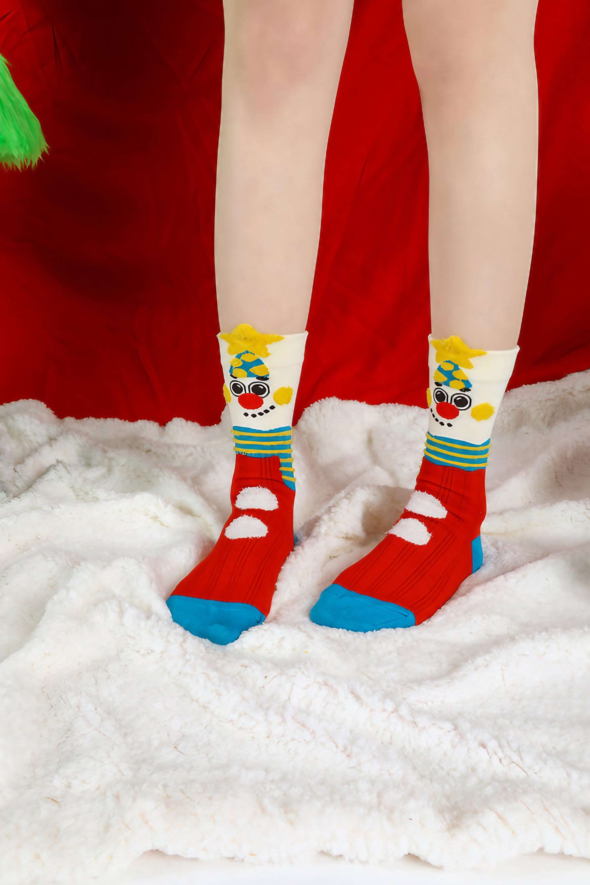 Classic red and white striped socks for holiday cheer