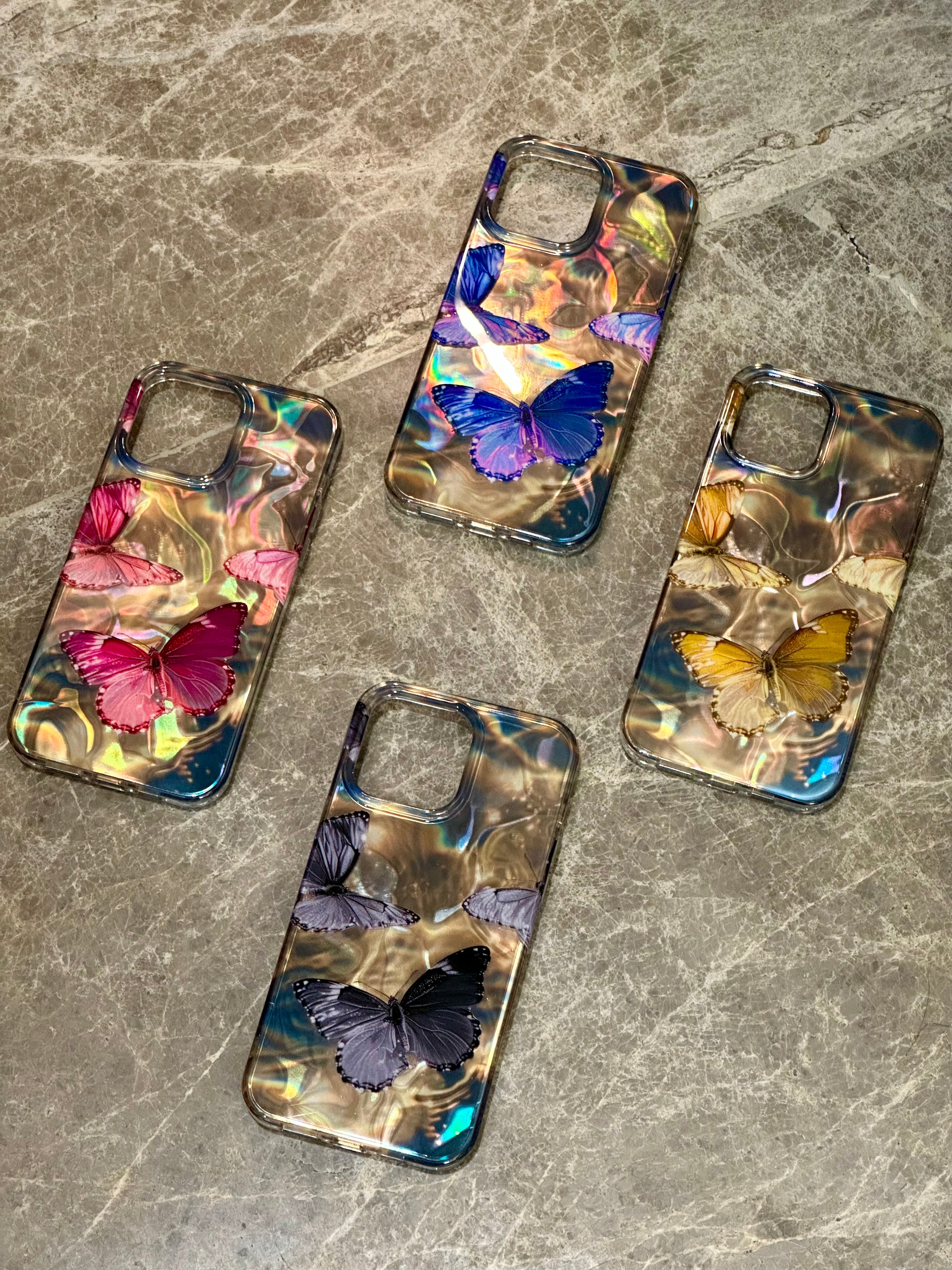 Elegant Old Money Style Butterfly iPhone Case for iPhone 11/12/15/15 Pro/15 Pro Max/14/14 Pro/14 Pro Max/13 Pro/13 Pro Max, TPU+PC Shockproof Cover, Cute Phone Case With Gen Z Style, Y2K Retro Phone Case as K-Pop Aesthetics