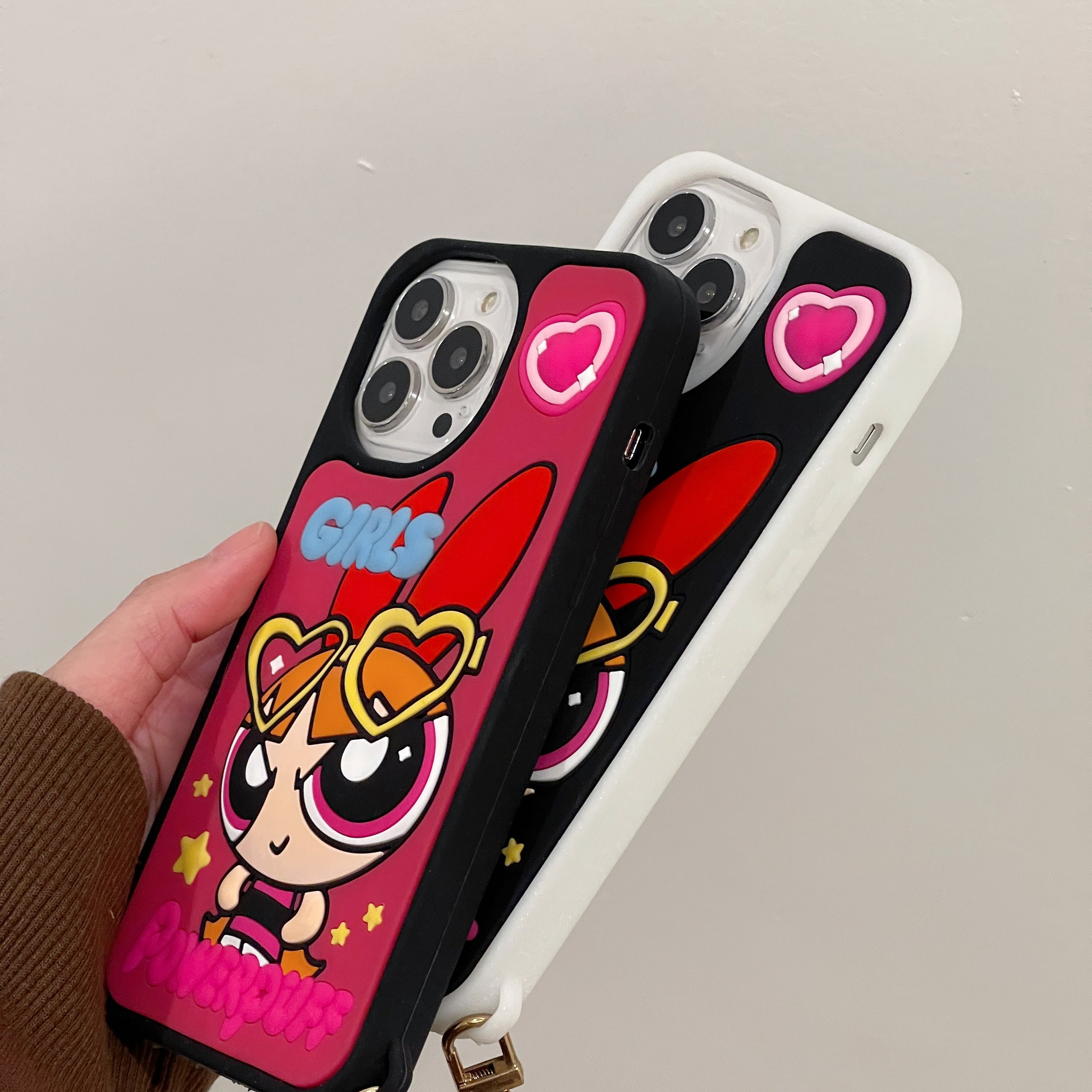 iPhone case with Powerpuff Girls design for iPhone 14/14 Pro/14 Pro Max/13 Pro/13 Pro Max