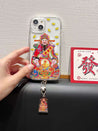 The Most Unique iPhone Case for Women in 2024, Chinese God of Wealth Magnetic iPhone Case for iPhone 11-15 Pro Max With Phone Charm and Phone Holder Options, Pink iPhone Case, Red iPhone Case, Y2K Fashion, Gen Z Humor Fashion Item