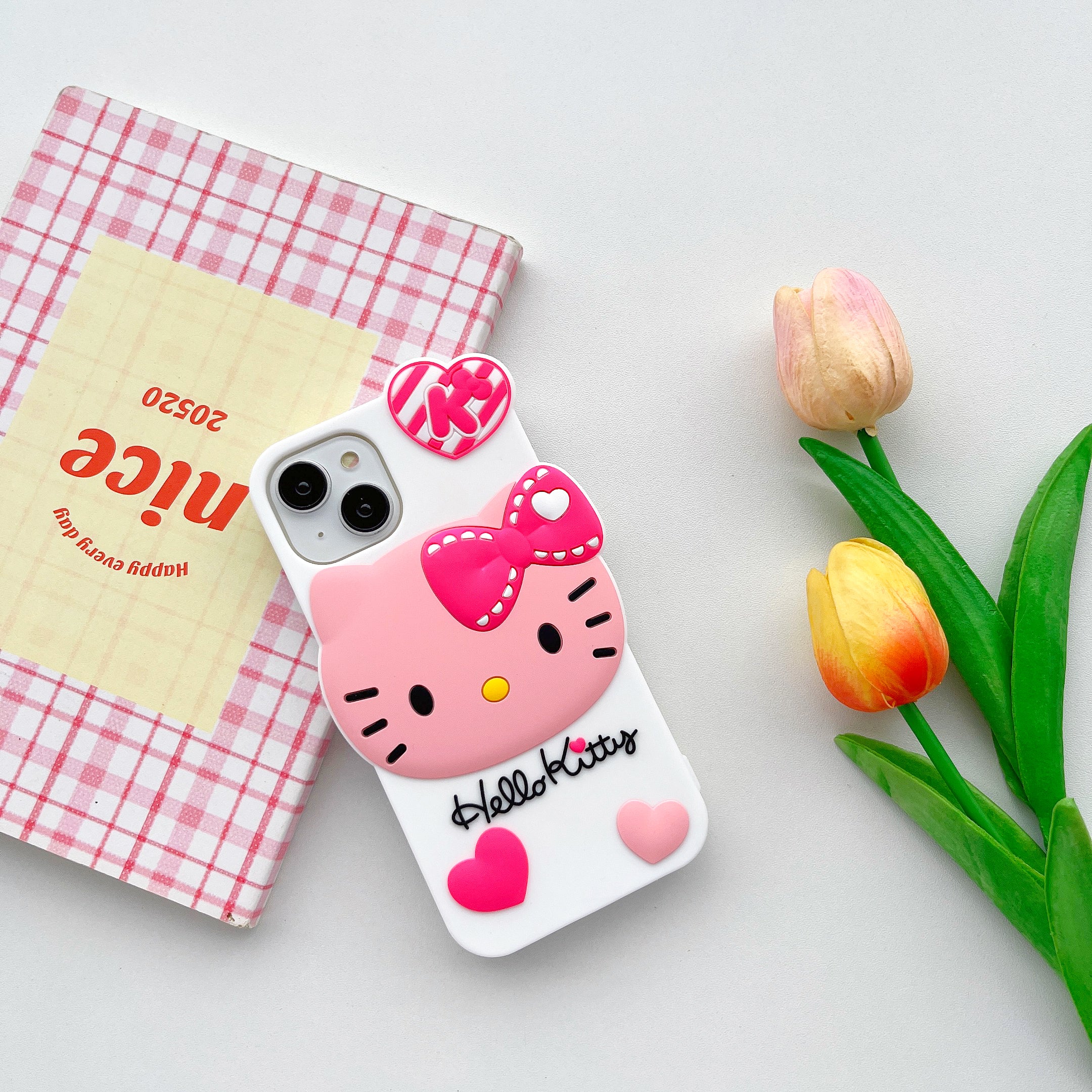 Close-up of the Hello Kitty silicone shockproof case for iPhone